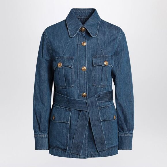 Valentino Tops - Valentino Women's Blue Denim Overshirt
